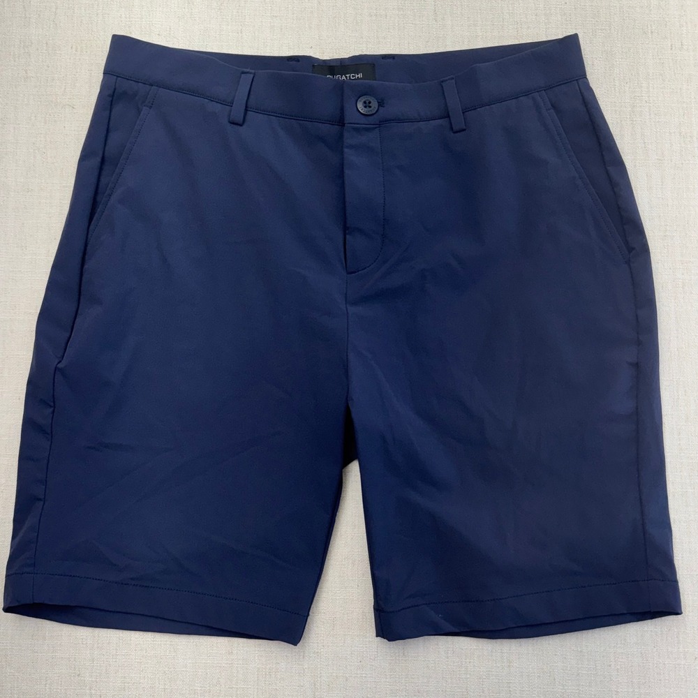 Bugatchi Mens Shorts 30 Navy Blue Stretch Performance Golf Casual Luxury NWT